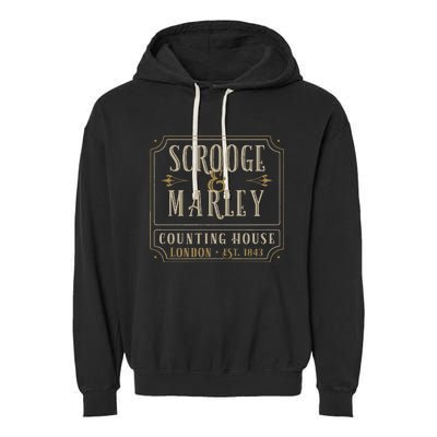 Scrooge & Marley Counting House London Established 1843 Garment-Dyed Fleece Hoodie