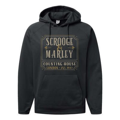 Scrooge & Marley Counting House London Established 1843 Performance Fleece Hoodie