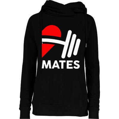 Swole Mates Couples Matching Couples Workout Gym Partner Womens Funnel Neck Pullover Hood