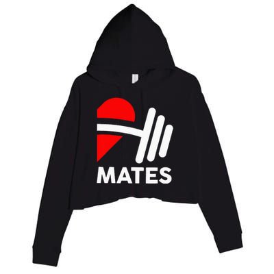 Swole Mates Couples Matching Couples Workout Gym Partner Crop Fleece Hoodie