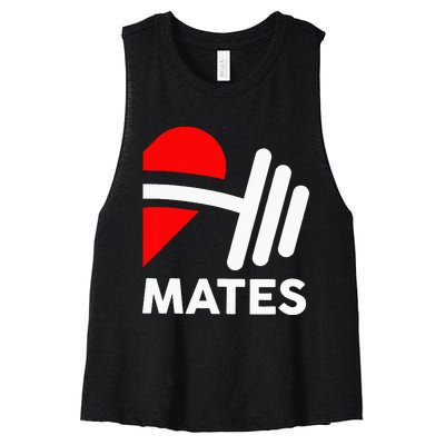 Swole Mates Couples Matching Couples Workout Gym Partner Women's Racerback Cropped Tank