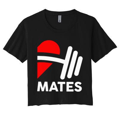 Swole Mates Couples Matching Couples Workout Gym Partner Women's Crop Top Tee