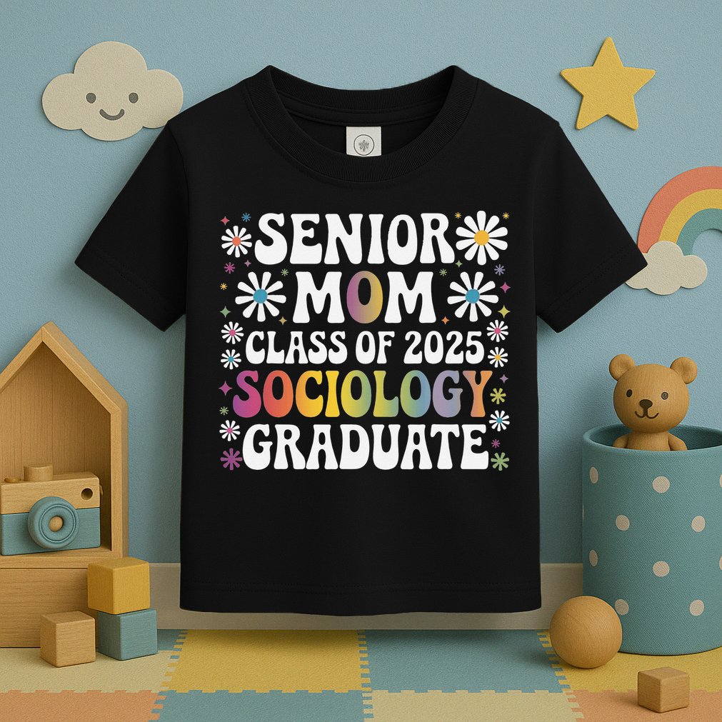 Senior Mom Class Of 2025 Sociology Graduate 25 Graduation Toddler T-Shirt