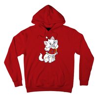 Santa Marie Cat Christmas Lights Marie Christmas Hoodie