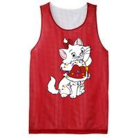 Santa Marie Cat Christmas Lights Marie Christmas Mesh Reversible Basketball Jersey Tank