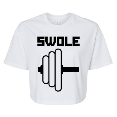 Swole Mates Cute Workout Couples Valentines Day Gym Fitness Gift Bella+Canvas Jersey Crop Tee