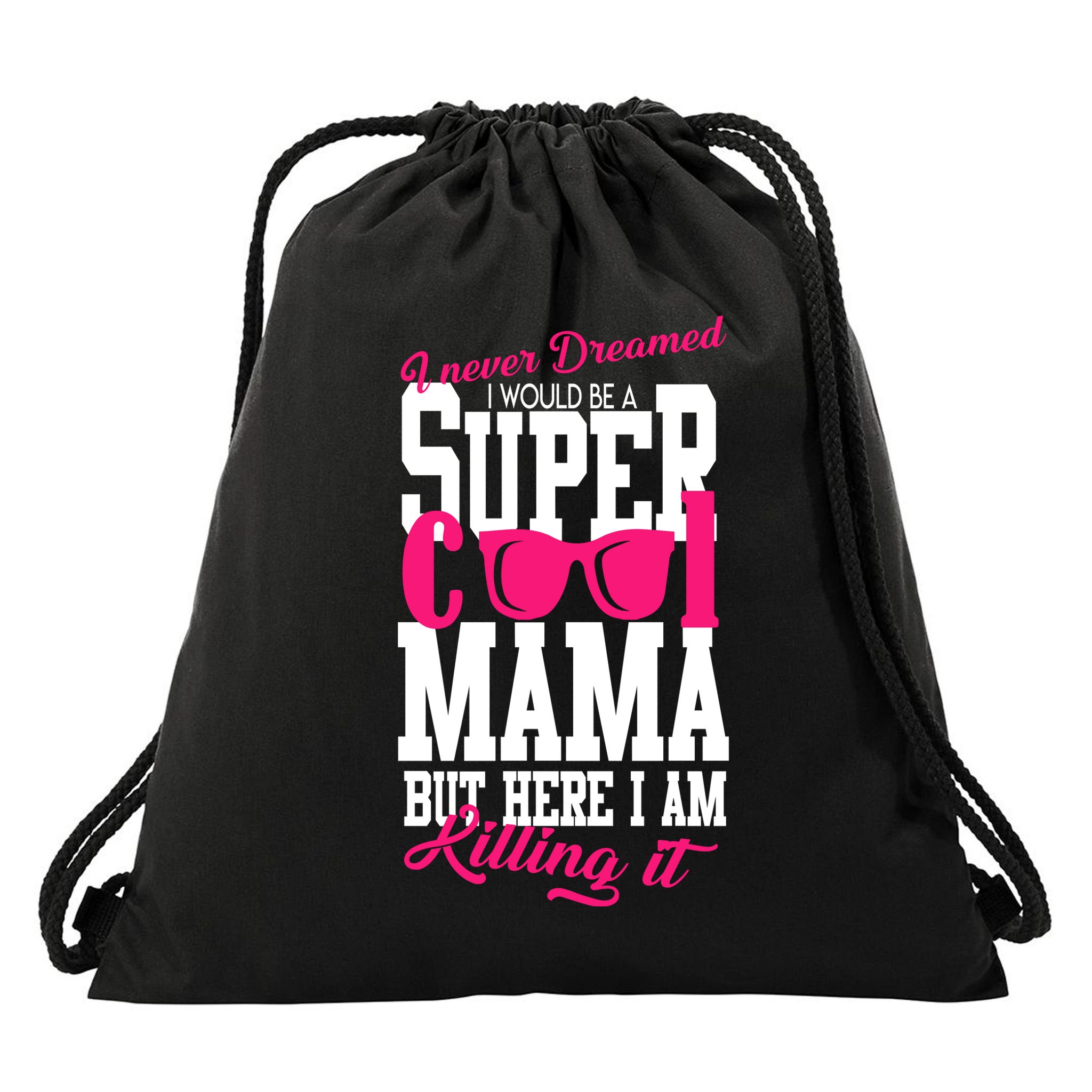 Super Cool Mama Drawstring Bag