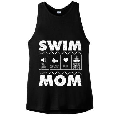 Swim Mom Contents Funny Swimming Mum Swimmer MotherS Day Great Gift Ladies PosiCharge Tri-Blend Wicking Tank