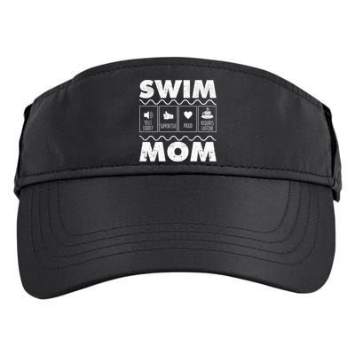 Swim Mom Contents Funny Swimming Mum Swimmer MotherS Day Great Gift Adult Drive Performance Visor