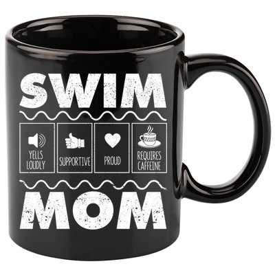 Swim Mom Contents Funny Swimming Mum Swimmer MotherS Day Great Gift 11oz C Handle Ceramic Mug