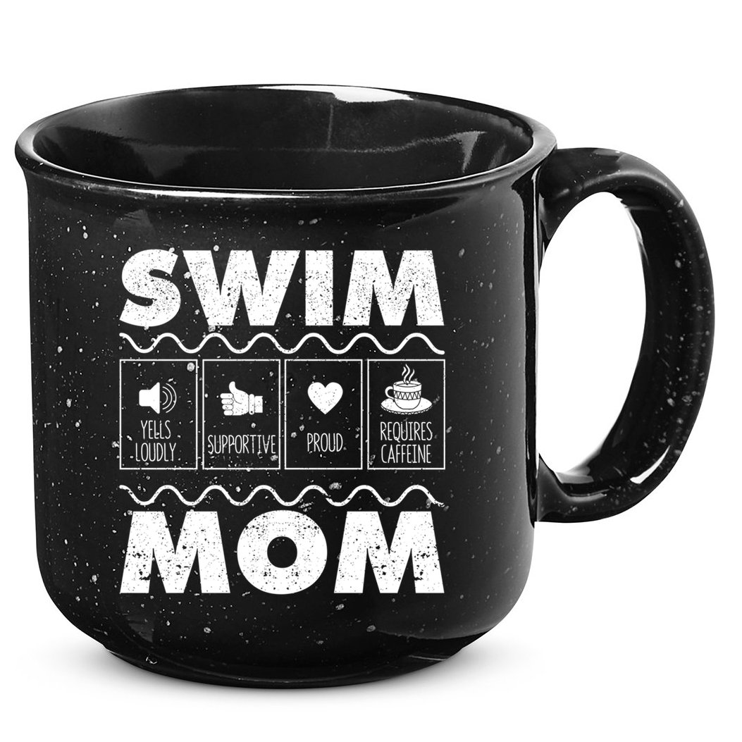 Swim Mom Contents Funny Swimming Mum Swimmer MotherS Day Great Gift 15oz Campfire Ceramic Mug