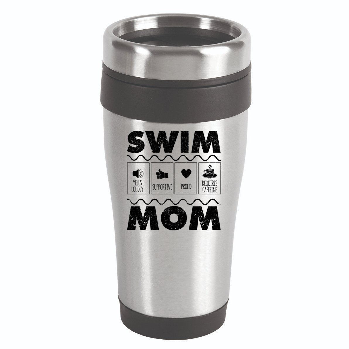 Swim Mom Contents Funny Swimming Mum Swimmer MotherS Day Great Gift 16oz Travel Tumbler