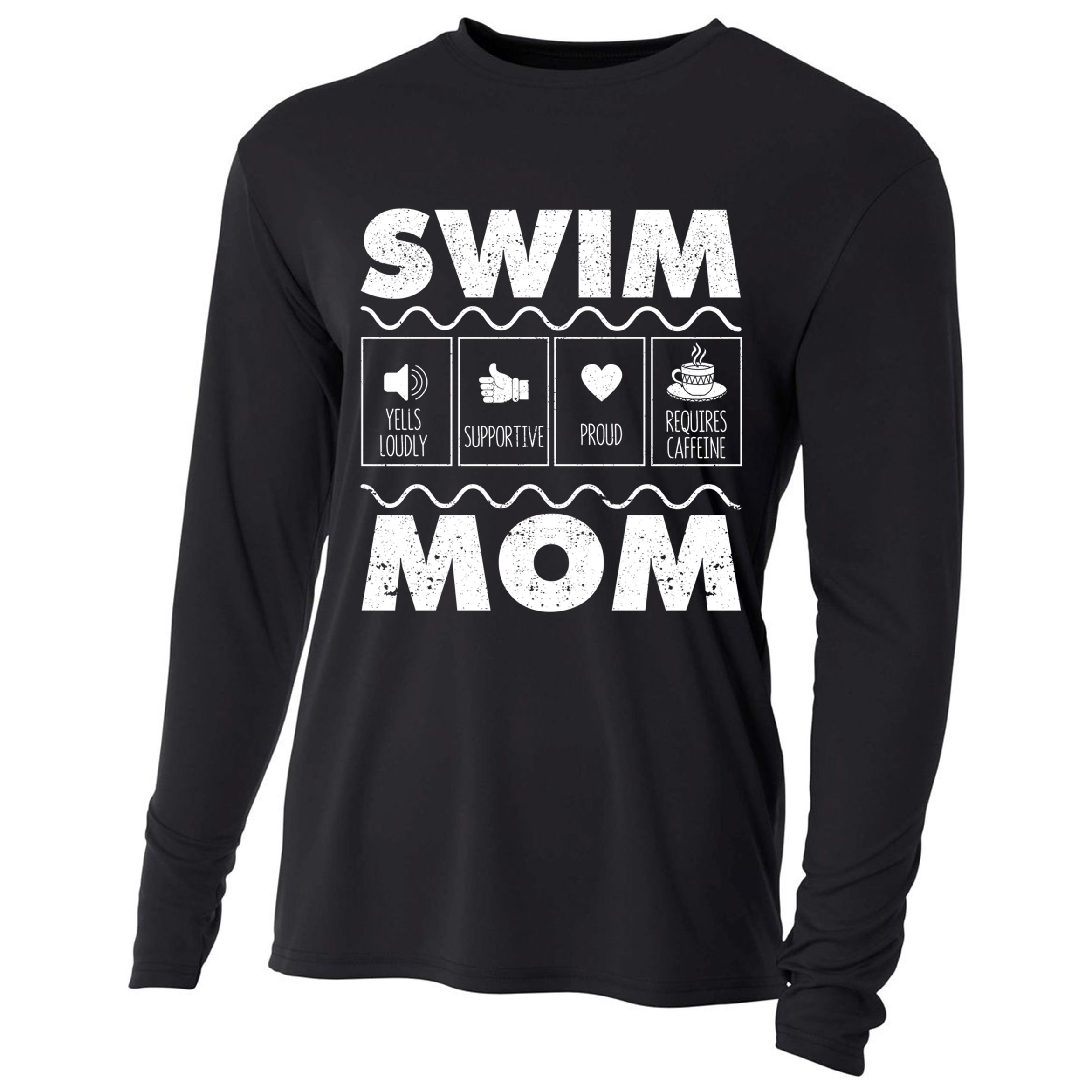Swim Mom Contents Funny Swimming Mum Swimmer MotherS Day Great Gift Cooling Performance Long Sleeve Crew