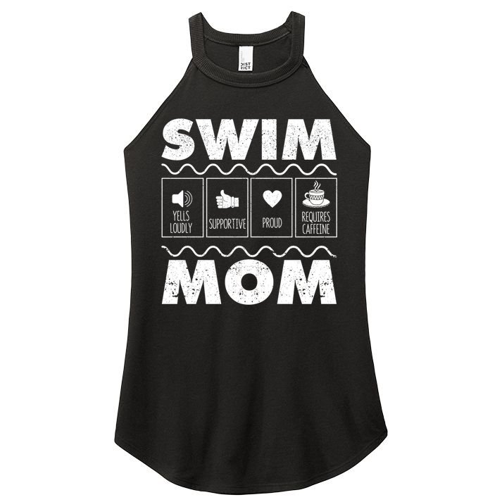 Swim Mom Contents Funny Swimming Mum Swimmer MotherS Day Great Gift Women's Perfect Tri Rocker Tank
