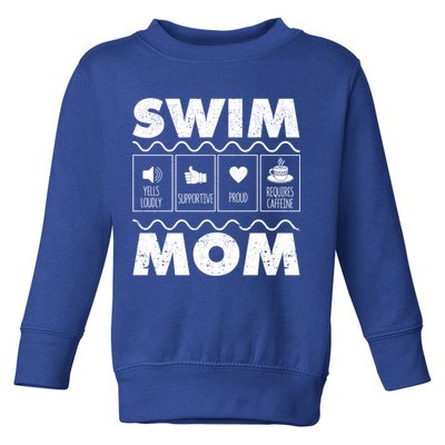Swim Mom Contents Funny Swimming Mum Swimmer MotherS Day Great Gift Toddler Sweatshirt