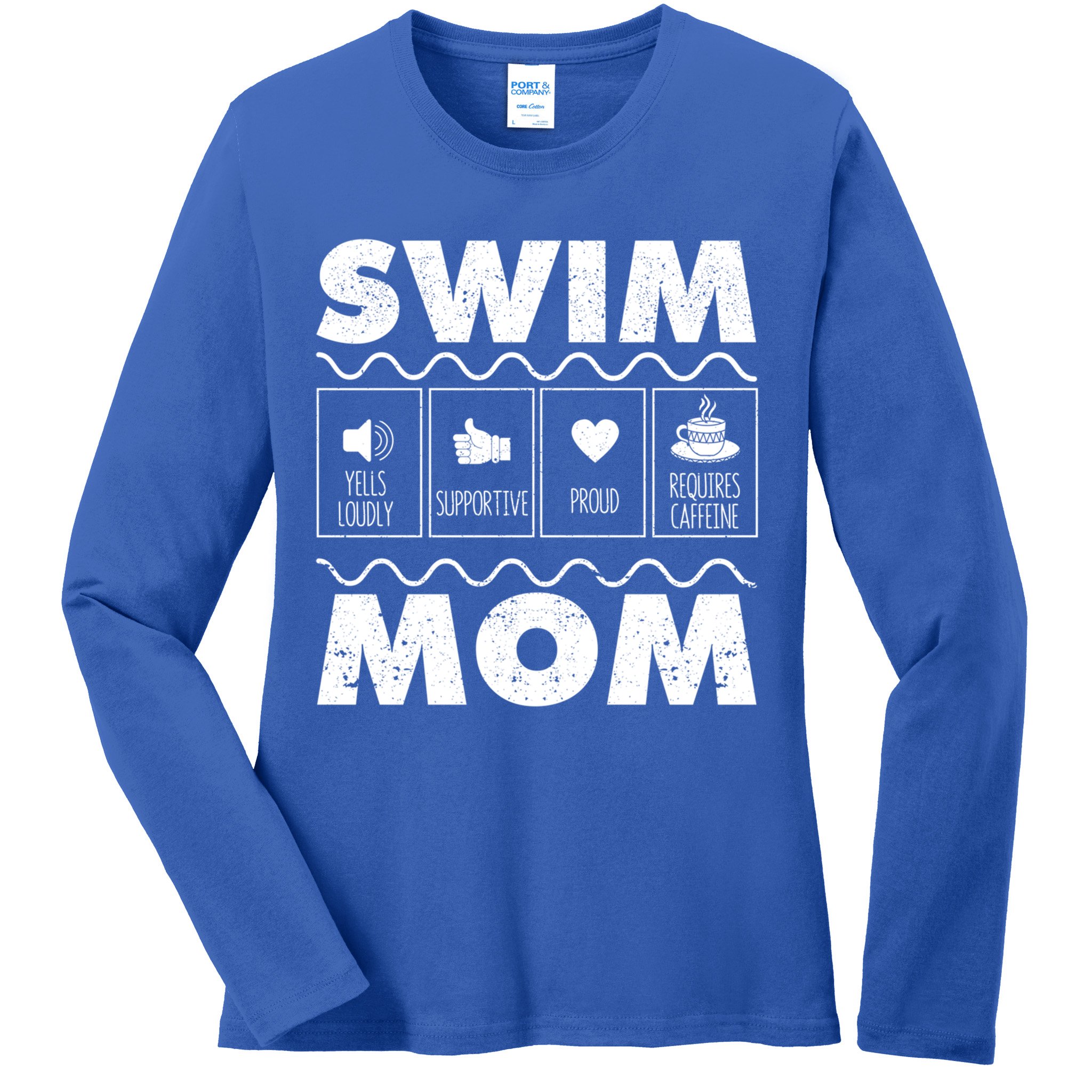 Swim Mom Contents Funny Swimming Mum Swimmer MotherS Day Great Gift Ladies Long Sleeve Shirt
