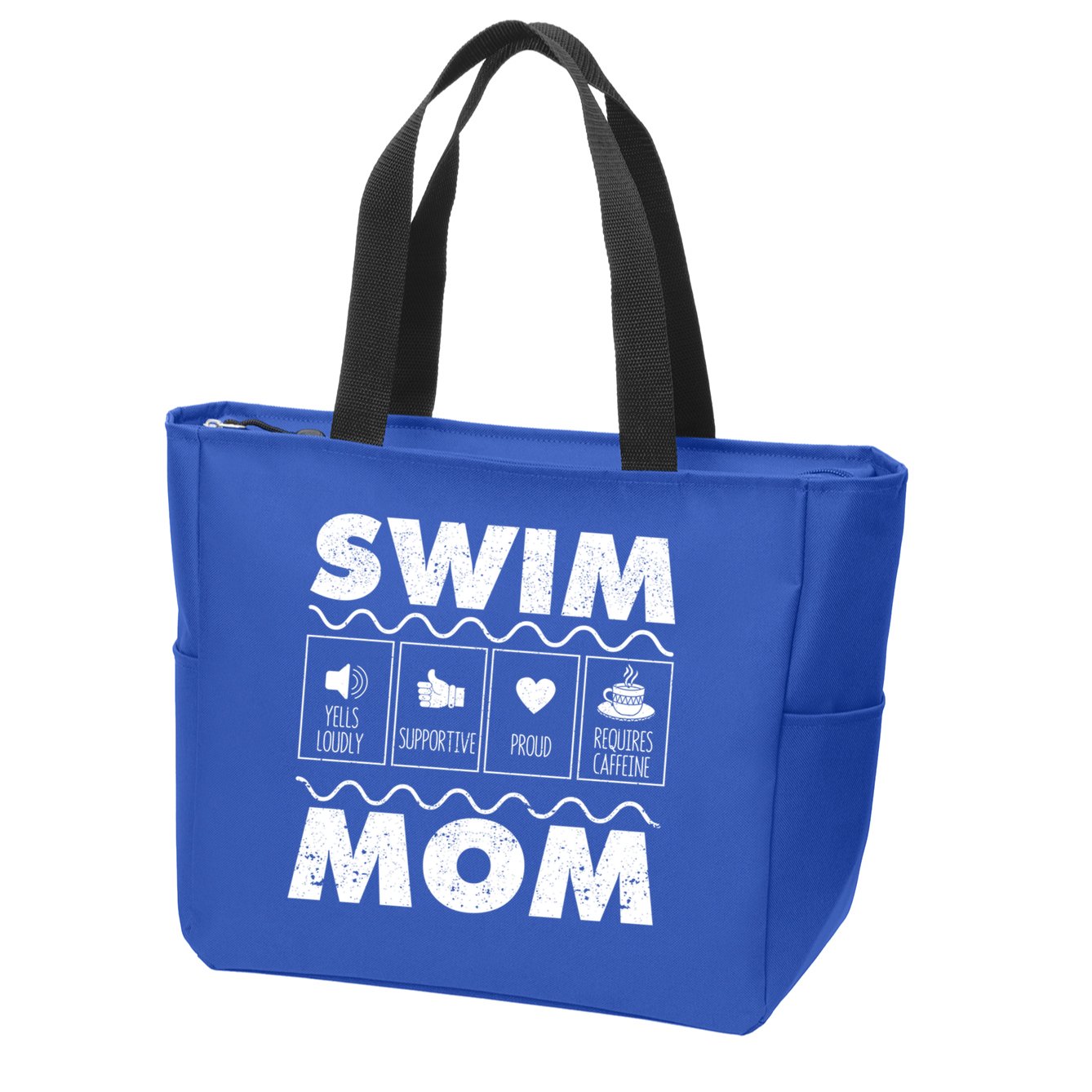 Swim Mom Contents Funny Swimming Mum Swimmer MotherS Day Great Gift Zip Tote Bag