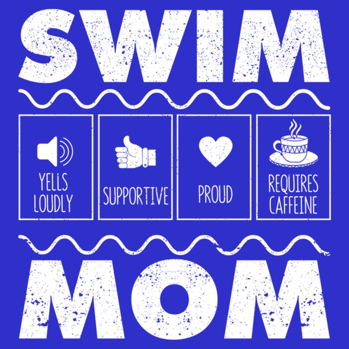 Swim Mom Contents Funny Swimming Mum Swimmer MotherS Day Great Gift Zip Tote Bag