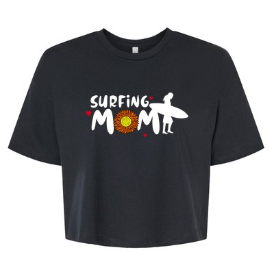 Surfing Mom Cute Surfing Cute Gift Bella+Canvas Jersey Crop Tee