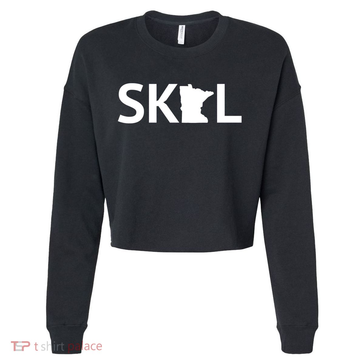 Skol Minnesota Cool Gift Let's Go Mn Hooded Great Gift Cropped Pullover Crew