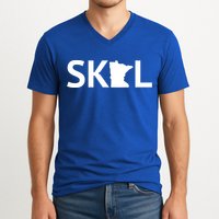 Skol Minnesota Cool Gift Let's Go Mn Hooded Great Gift V-Neck T-Shirt