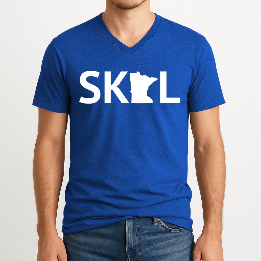 Skol Minnesota Cool Gift Let's Go Mn Hooded Great Gift V-Neck T-Shirt