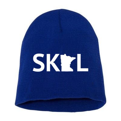 Skol Minnesota Cool Gift Let's Go Mn Hooded Great Gift Short Acrylic Beanie