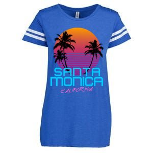 Santa Monica California Retro 80S Cute Gift Enza Ladies Jersey Football T-Shirt