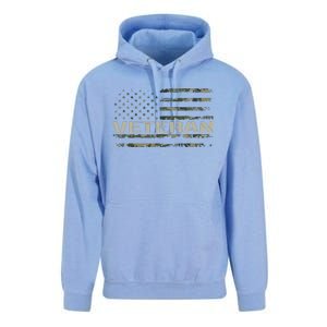 Soldier Military Camo Veteran American Flag Unisex Surf Hoodie