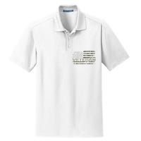 Soldier Military Camo Veteran American Flag Dry Zone Grid Polo