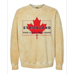 Strickland Make Canada Great Again 2024 Colorblast Crewneck Sweatshirt