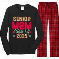 Senior Mom Class Of 2025 Proud Mom Of Graduate Heart Mom Long Sleeve Pajama Set