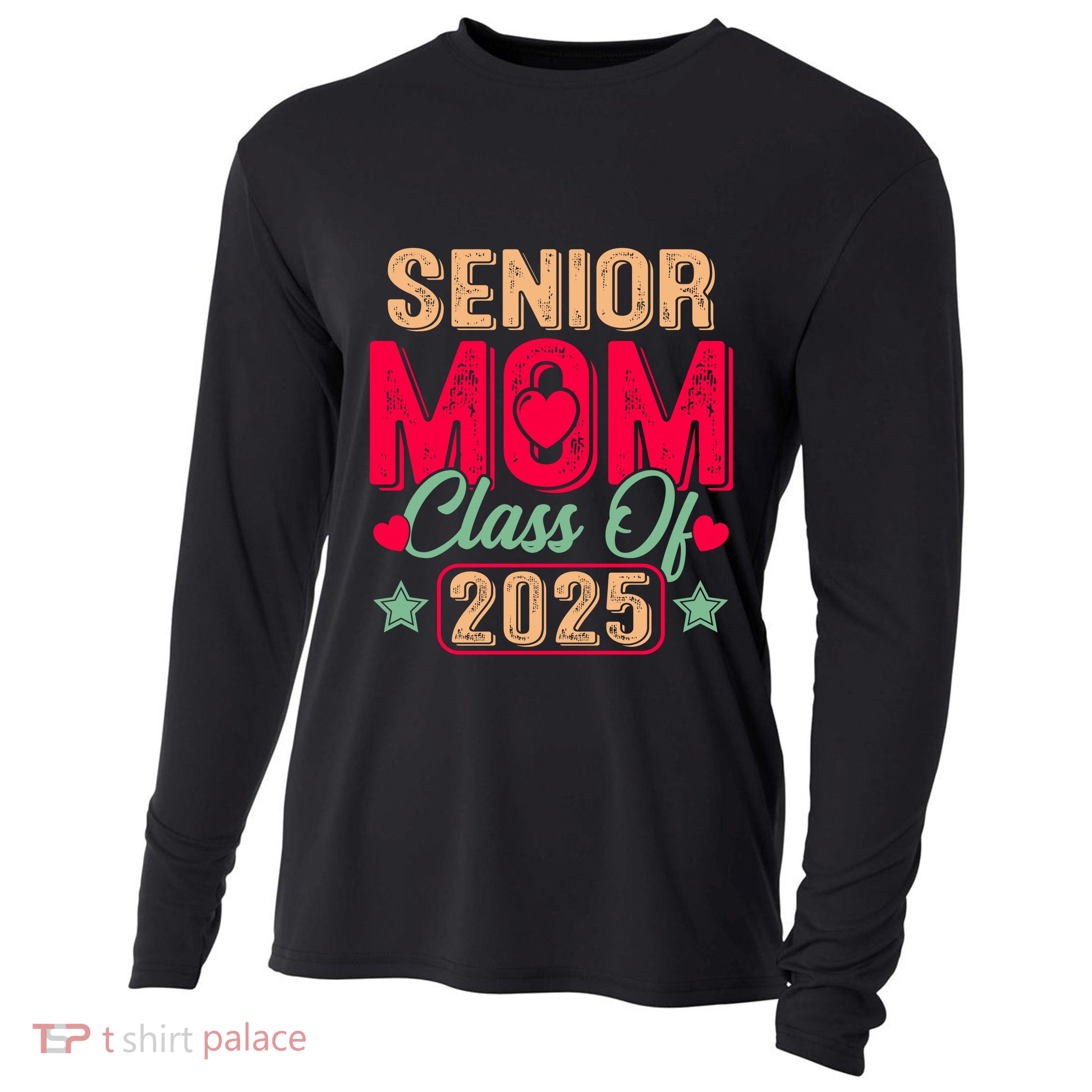 Senior Mom Class Of 2025 Proud Mom Of Graduate Heart Mom Cooling Performance Long Sleeve Crew