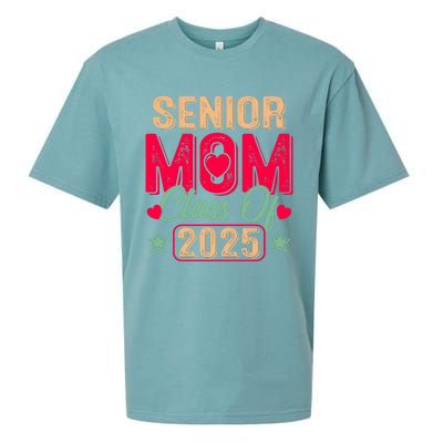 Senior Mom Class Of 2025 Proud Mom Of Graduate Heart Mom Sueded Cloud Jersey T-Shirt