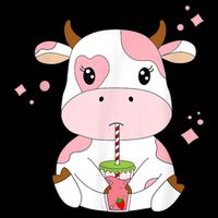 Strawberry Milk Cute Kawaii Aesthetic Pink Cow Print Womens Tank Top