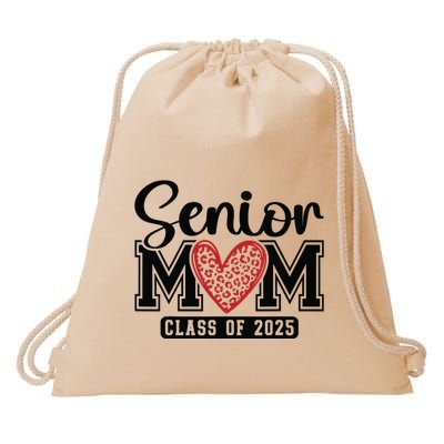 Senior Mom Class Of 2025 Graduation Vintage School Spirit Drawstring Bag