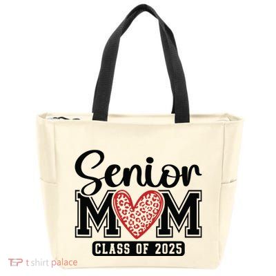 Senior Mom Class Of 2025 Graduation Vintage School Spirit Zip Tote Bag