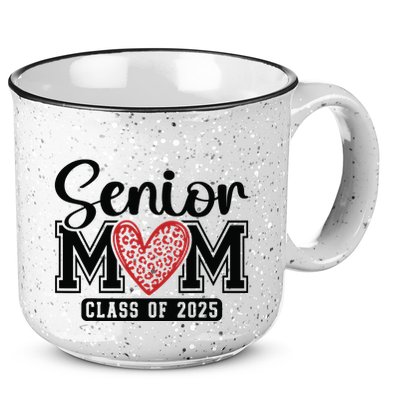 Senior Mom Class Of 2025 Graduation Vintage School Spirit 15oz Campfire Ceramic Mug