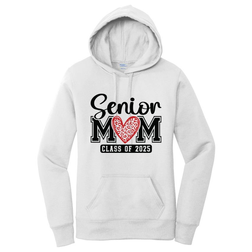 Senior Mom Class Of 2025 Graduation Vintage School Spirit Women's Pullover Hoodie