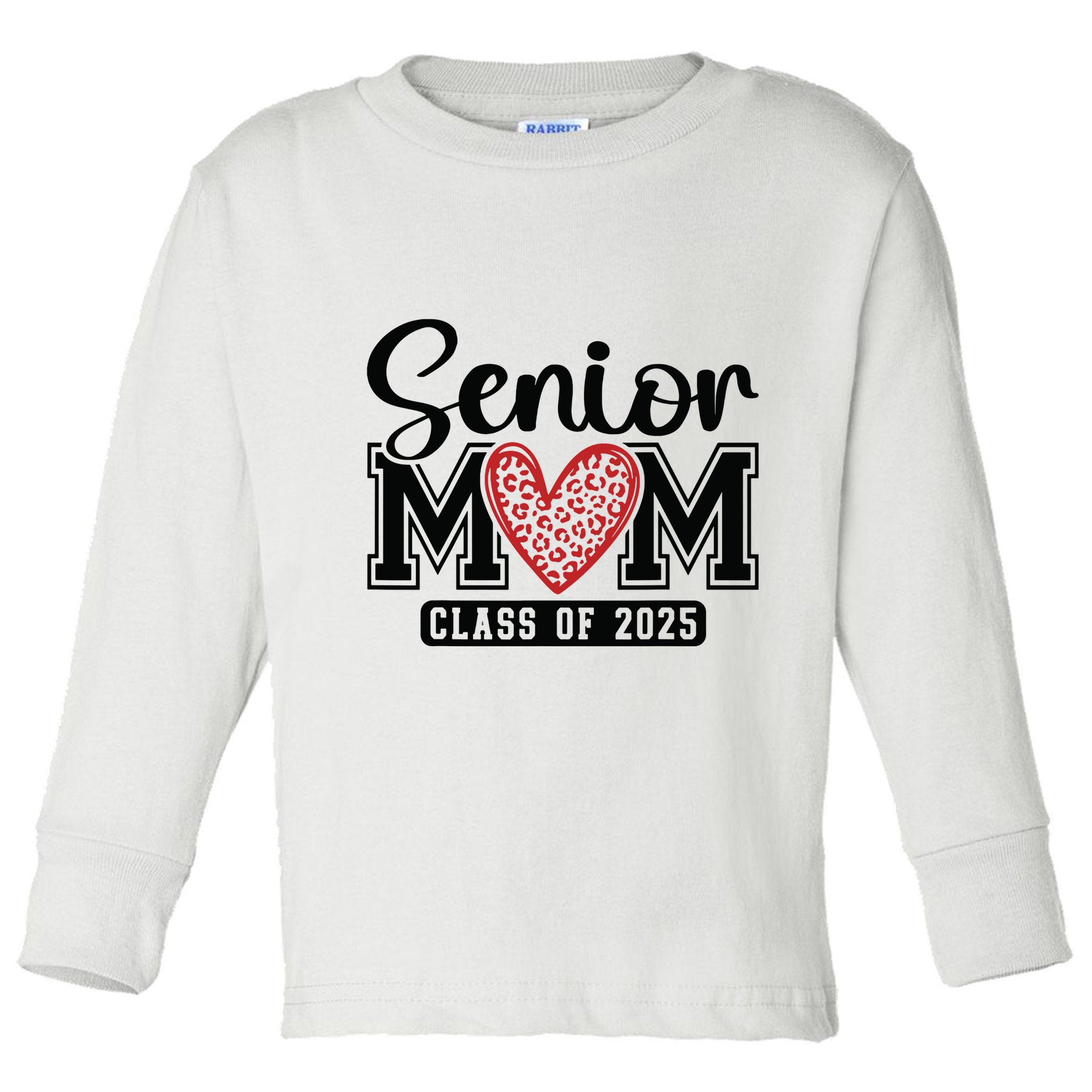 Senior Mom Class Of 2025 Graduation Vintage School Spirit Toddler Long Sleeve Shirt