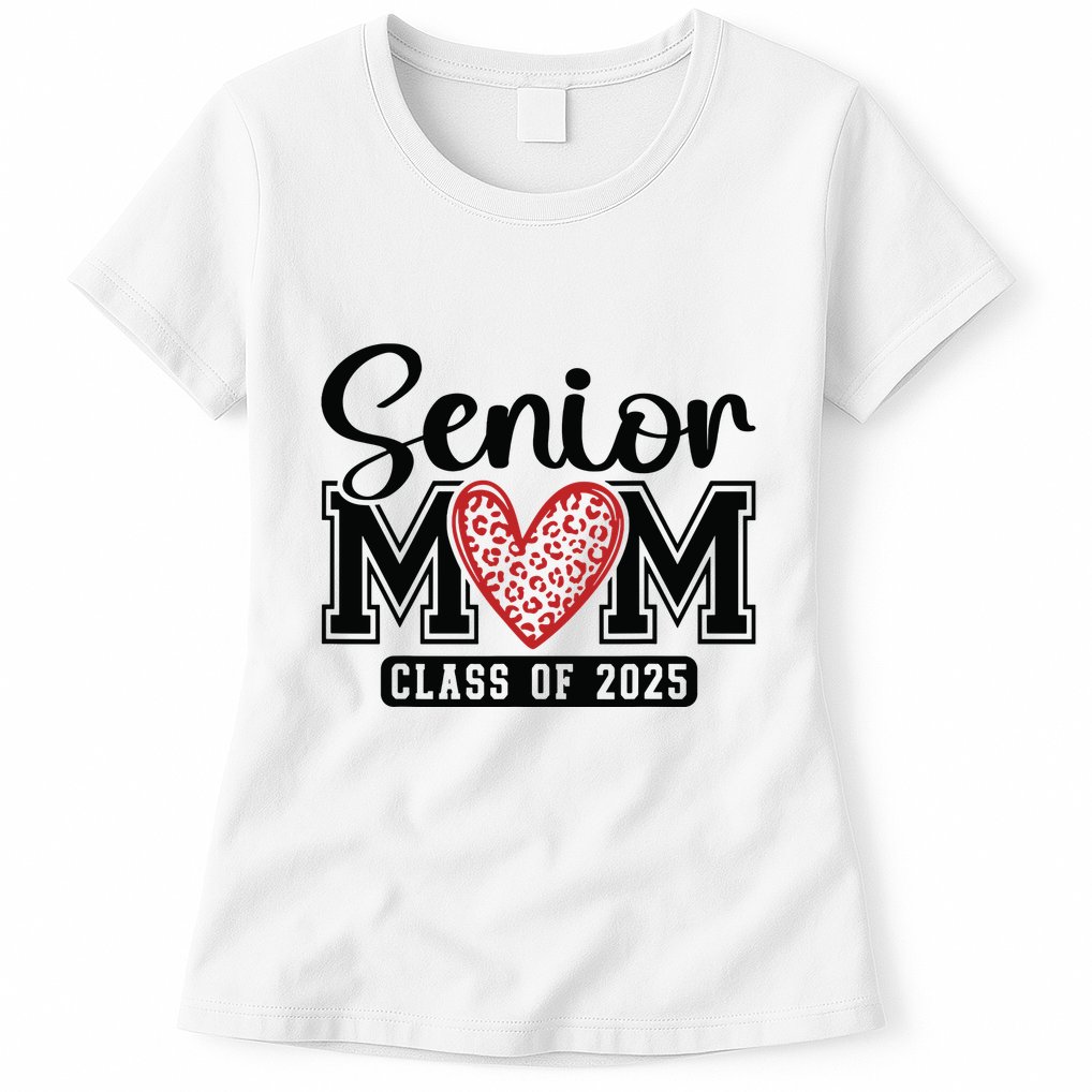 Senior Mom Class Of 2025 Graduation Vintage School Spirit Womens T-Shirt