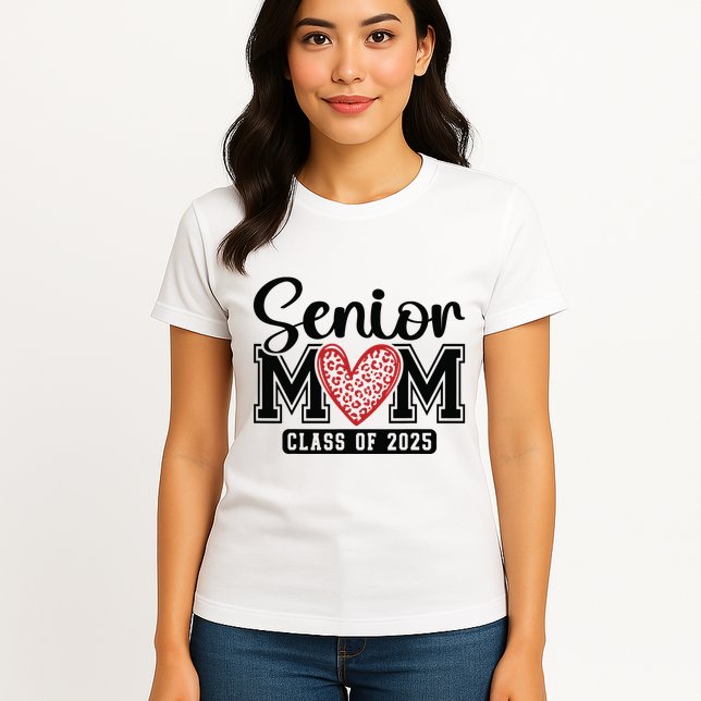 Senior Mom Class Of 2025 Graduation Vintage School Spirit Womens T-Shirt