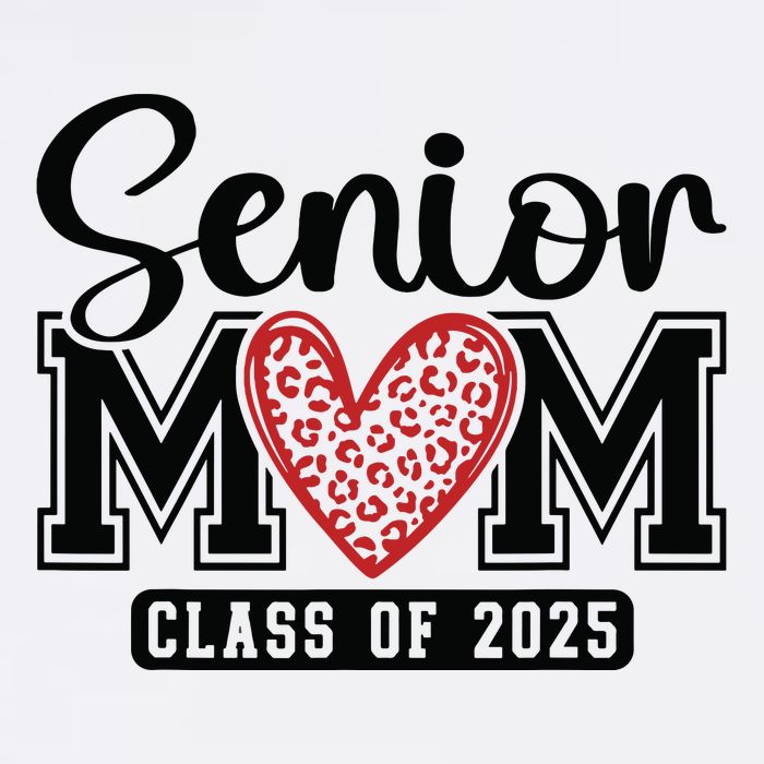 Senior Mom Class Of 2025 Graduation Vintage School Spirit Womens T-Shirt