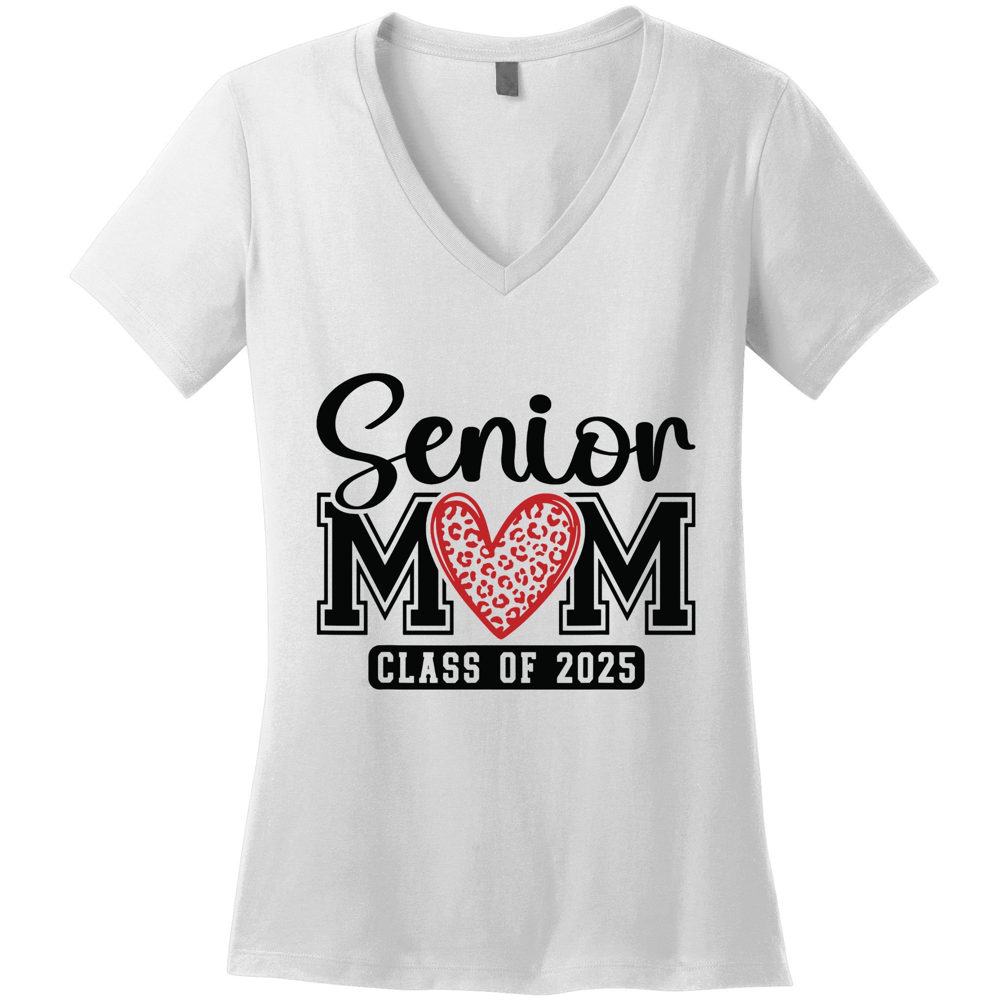 Senior Mom Class Of 2025 Graduation Vintage School Spirit Women's V-Neck T-Shirt