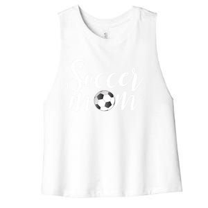 Soccer Mom Cute MotherS Day Gifts Women's Racerback Cropped Tank