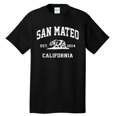 San Mateo California CA Vintage State Athletic Style Tall T-Shirt