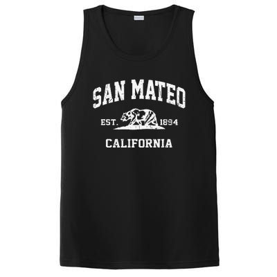 San Mateo California CA Vintage State Athletic Style PosiCharge Competitor Tank