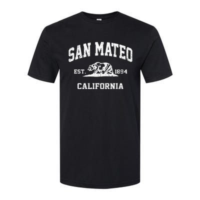 San Mateo California CA Vintage State Athletic Style Softstyle CVC T-Shirt