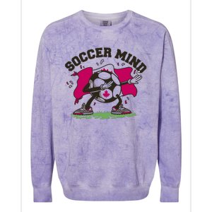 Soccer Mind Canadian Flag Sport Colorblast Crewneck Sweatshirt