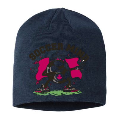 Soccer Mind Canadian Flag Sport Sustainable Beanie